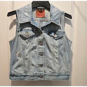 Levi's XX distressed denim vest sz M
